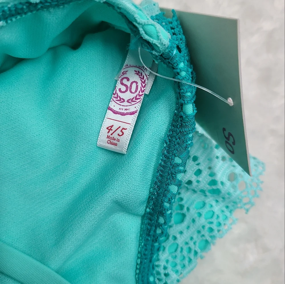 NEW SO girls' tankini crochet swimsuit size 4/5
